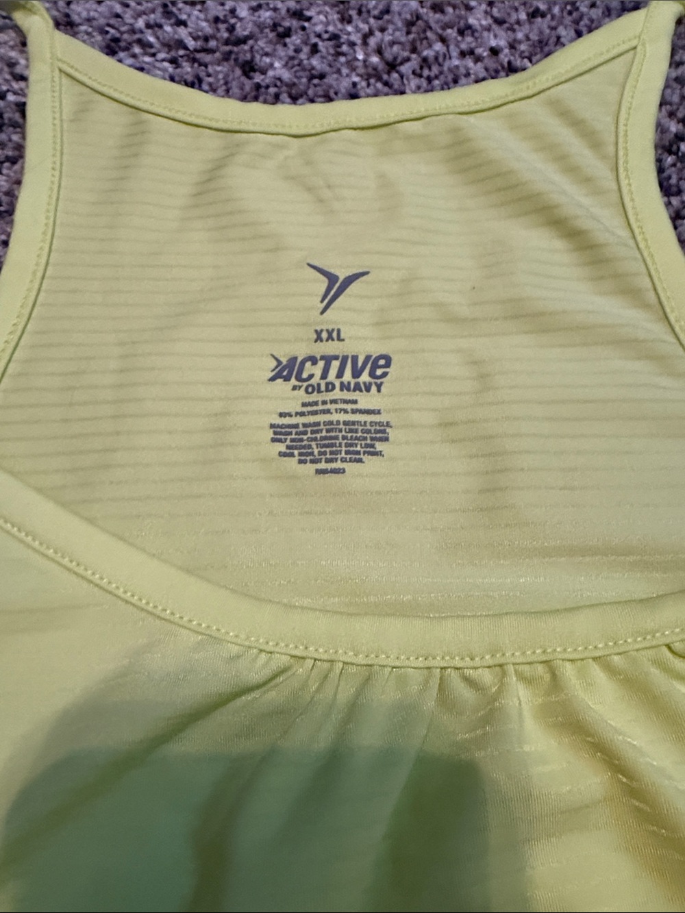 Old Navy Neon Yellow Racerback Tank Top - Picture 2 of 2
